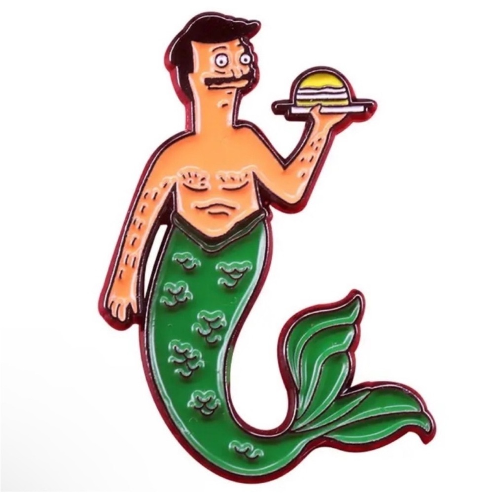Bob’s Burgers Enamel Pin, Merman Bob As A Merman Enamel Pin, Funny Pin